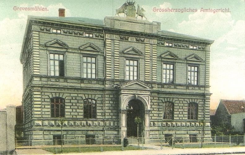 Historische Postkarte des Amtsgerichtes