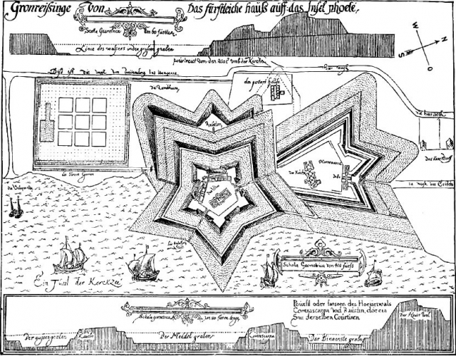 Grundriss der Festung Poel um 1700