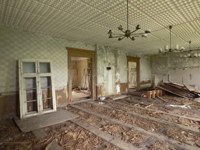 Der Saal vor der Sanierung