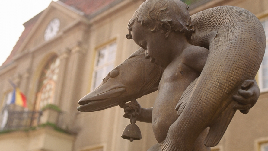 Der Hechtbrunnen in Teterow