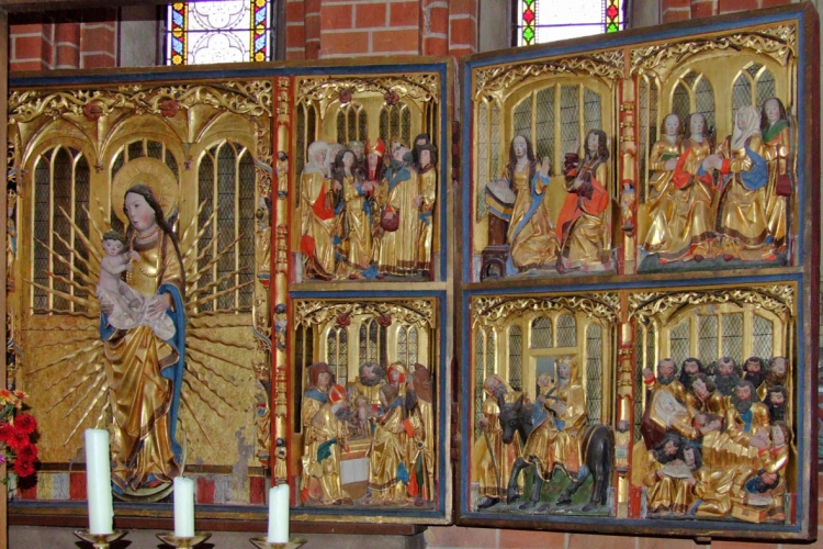 Detail des Marienaltars aus dem 16. Jahrhundert.